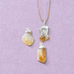 Citrin Halskette Naturstein-Anhänger – Lebensfreude & natürliche Kraft