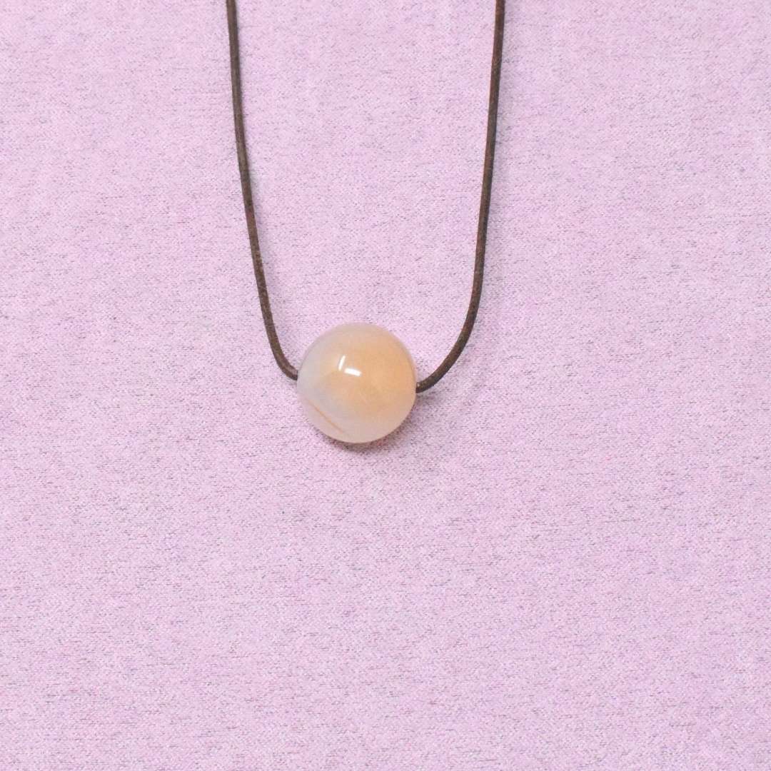 Karneol Halskette Kugel-Anhänger – innere Mitte & neue Kraft – Bild 3