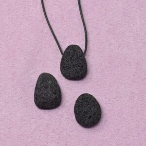 Lava schwarz Halskette Tropfen-Anhänger – Transformation & alte Muster loslassen