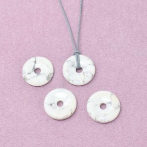 Magnesit Halskette Donut-Anhänger – Entspannung & innerer Frieden