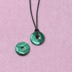 Malachit Halskette Donut-Anhänger – innerer Frieden & Herzensschutz