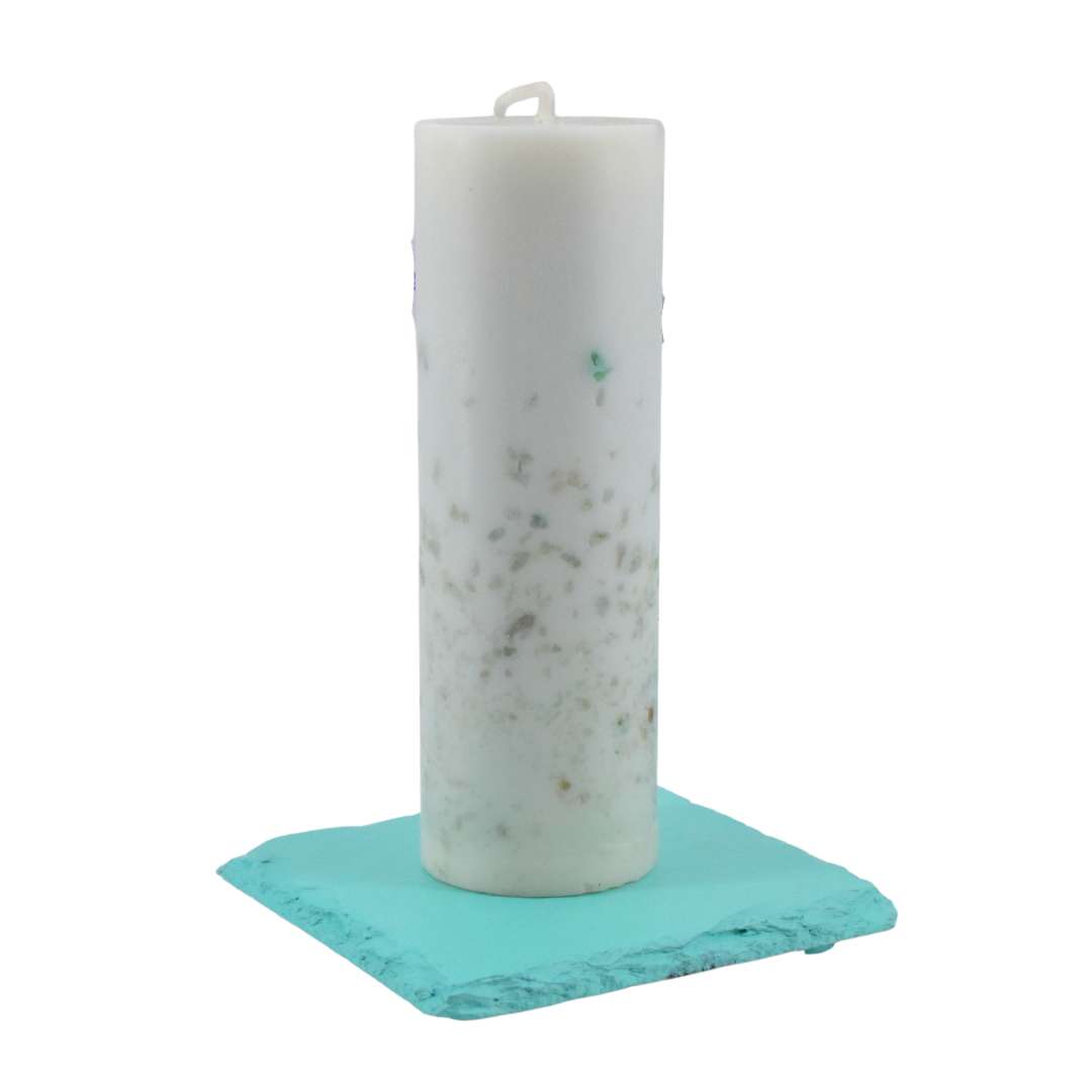 Miteinander – Edelsteinkerze mit Amazonit