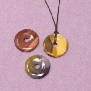 Mookait Halskette Donut-Anhänger – Kraftort & innere Balance