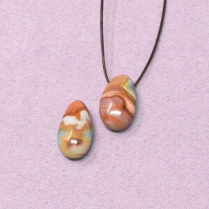 Polychrom Jaspis Halskette Tropfen-Anhänger – Erdung & ruhige Stärke