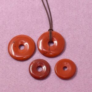 Roter Jaspis Halskette Donut-Anhänger – Erdung & Urvertrauen