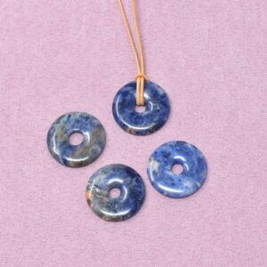 Sodalith Halskette Donut-Anhänger – Selbstvertrauen & inneres Gleichgewicht