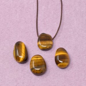 Tigerauge Halskette Tropfen-Anhänger – Mut & klare Entscheidungen