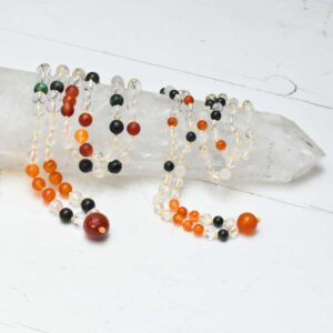 Lichtbote Mala – Bergkristall, Smaragd & Karneol