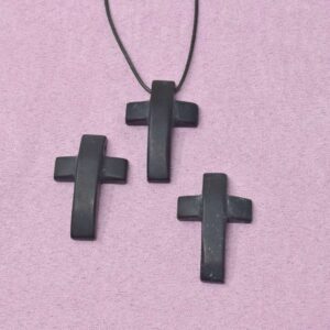 Onyx Halskette Kreuz-Anhänger