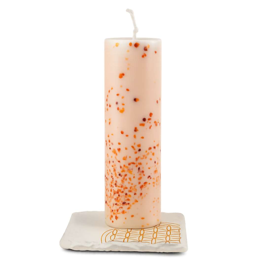 Mut – Edelsteinkerze mit Karneol – Bild 2