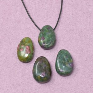 Rubin Fuchsit Halskette Tropfen-Anhänger – Heilung & alte Blockaden lösen