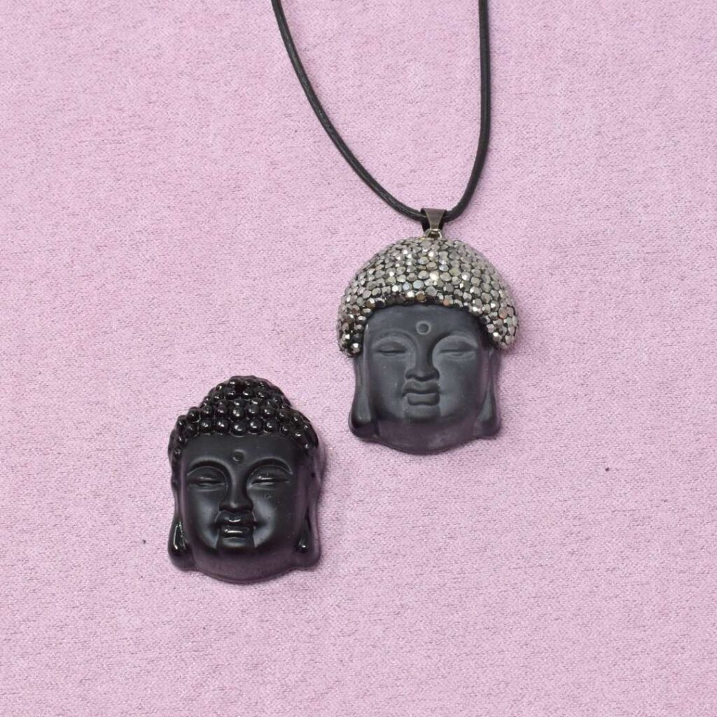 Schwarzer Turmalin Halskette Buddha-Anhänger – Zentrierung & bewusste Ruhe